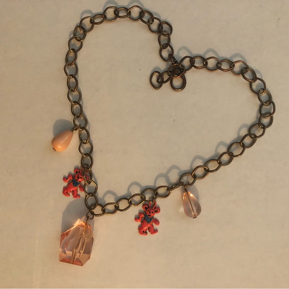Dancing Bears Grateful Dead Upcycled Necklace oOaK